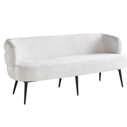 Eetkamerbank Quinn 180cm wit chenille