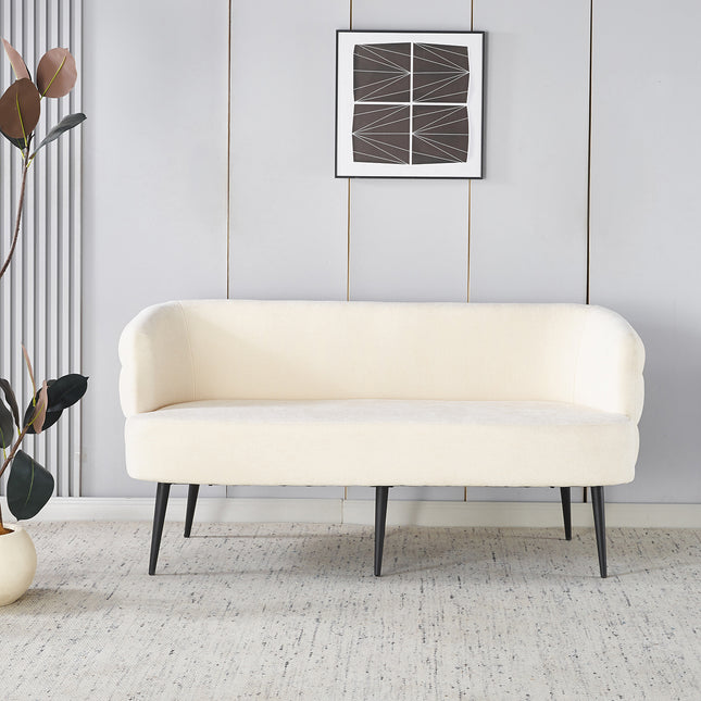 Eetkamerbank Quinn 160cm beige chenille