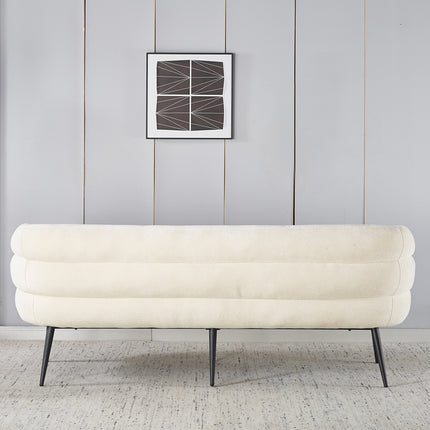 Eetkamerbank Quinn 200cm beige chenille