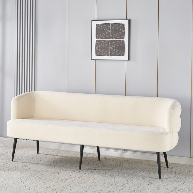 Eetkamerbank Quinn 200cm beige chenille