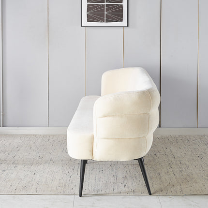 Eetkamerbank Quinn 200cm beige chenille