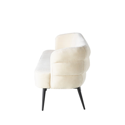 Eetkamerbank Quinn 200cm beige chenille