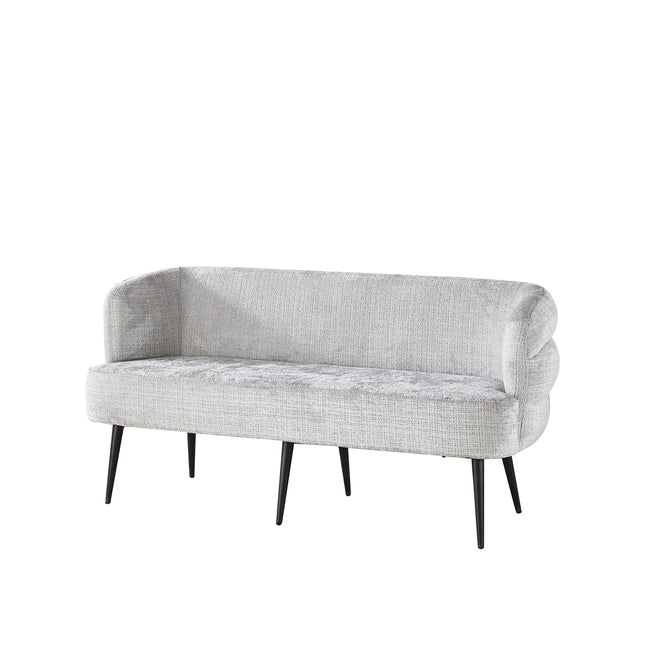 Eetkamerbank Quinn 160cm grijs chenille