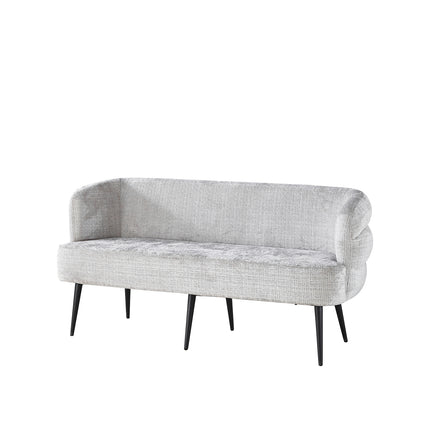 Eetkamerbank Quinn 160cm grijs chenille