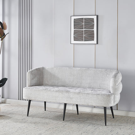 Eetkamerbank Quinn 160cm grijs chenille