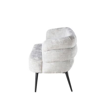 Eetkamerbank Quinn 160cm grijs chenille