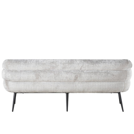 Eetkamerbank Quinn 200cm grijs chenille