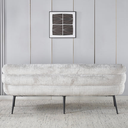 Eetkamerbank Quinn 200cm grijs chenille