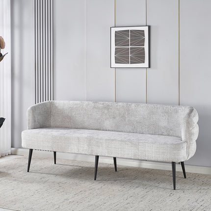 Eetkamerbank Quinn 200cm grijs chenille
