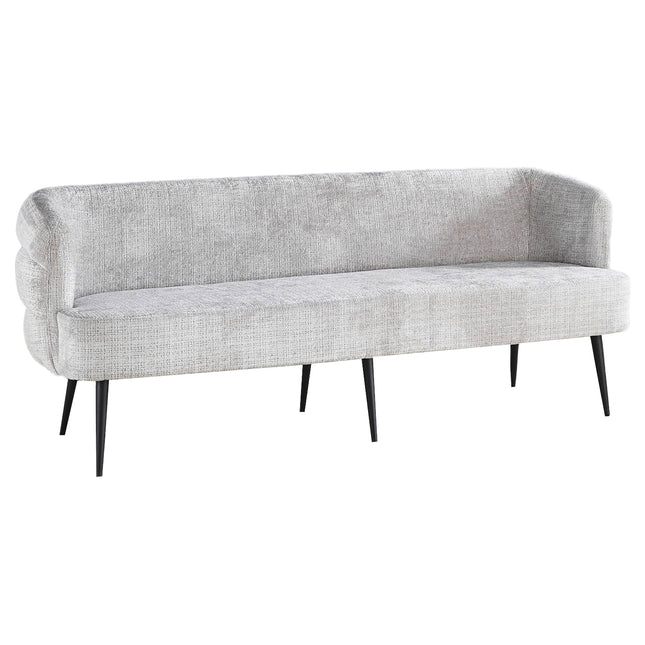 Eetkamerbank Quinn 200cm grijs chenille