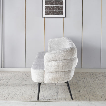 Eetkamerbank Quinn 200cm grijs chenille