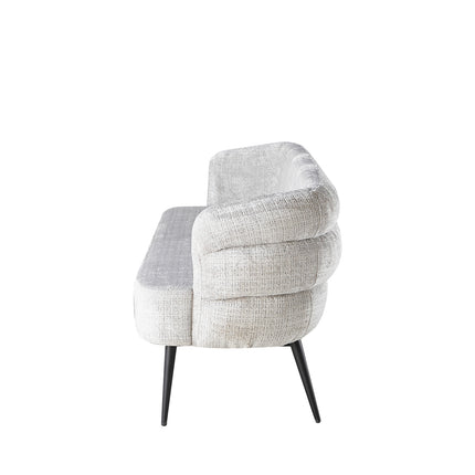 Eetkamerbank Quinn 200cm grijs chenille