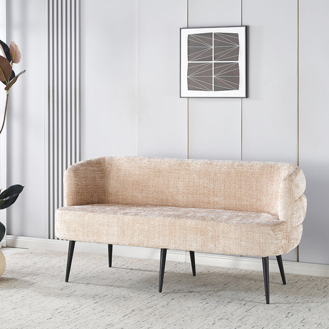 Eetkamerbank Quinn 160cm taupe chenille