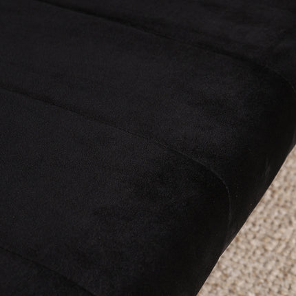 Eetkamerbank Sally 160cm zwart velvet