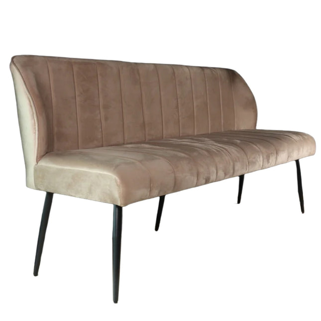 Eetkamerbank Sally 180cm champagne velvet