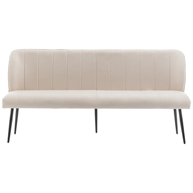 Eetkamerbank Sally 180cm creme velvet