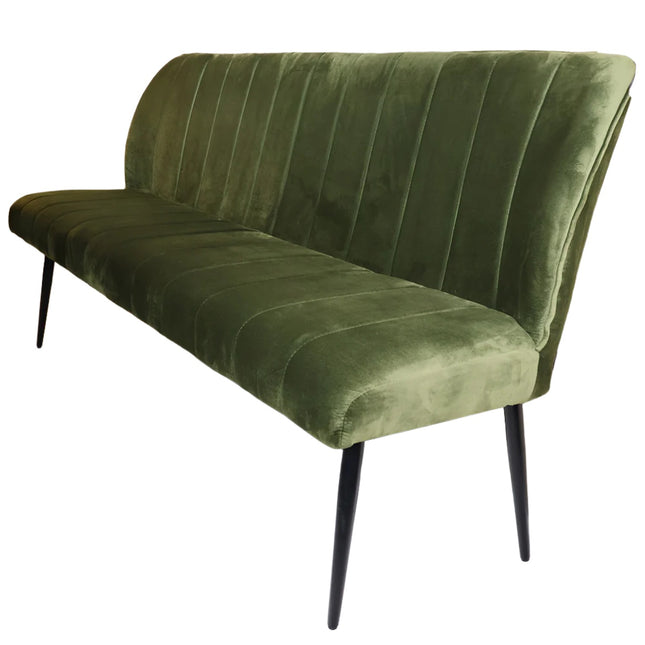 Eetkamerbank Sally 180cm donkergroen velvet