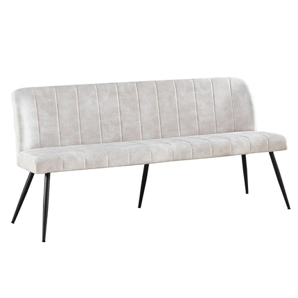 Eetkamerbank Sally 180cm wit velvet