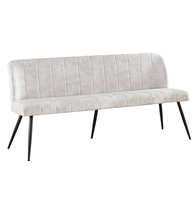 Eetkamerbank Sally 180cm wit velvet