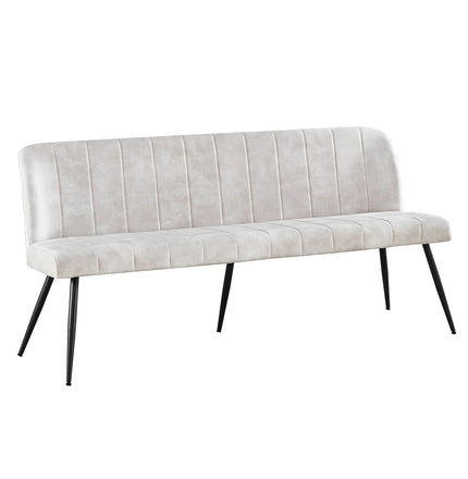 Eetkamerbank Sally 180cm wit velvet