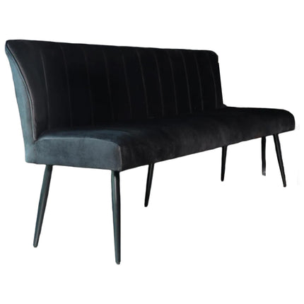 Eetkamerbank Sally 180cm zwart velvet