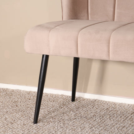 Eetkamerbank Sally 200cm champagne velvet