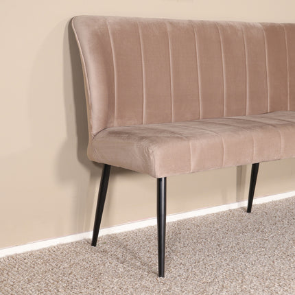Eetkamerbank Sally 200cm champagne velvet