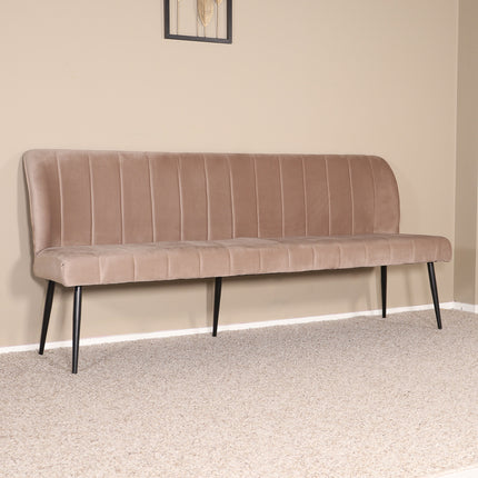 Eetkamerbank Sally 200cm champagne velvet