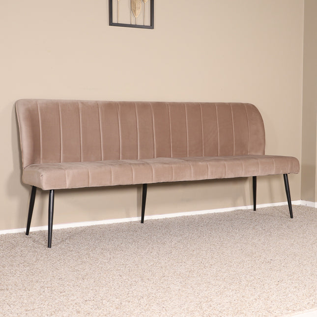 Eetkamerbank Sally 200cm champagne velvet