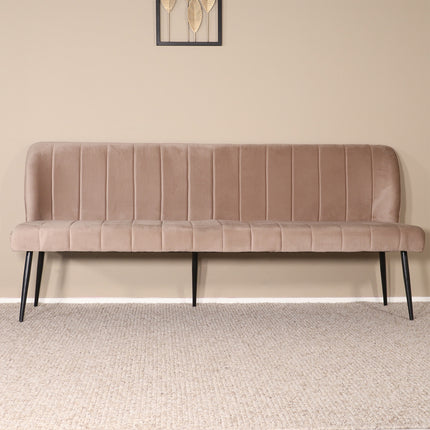 Eetkamerbank Sally 200cm champagne velvet
