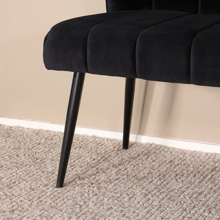 Eetkamerbank Sally 200cm zwart velvet
