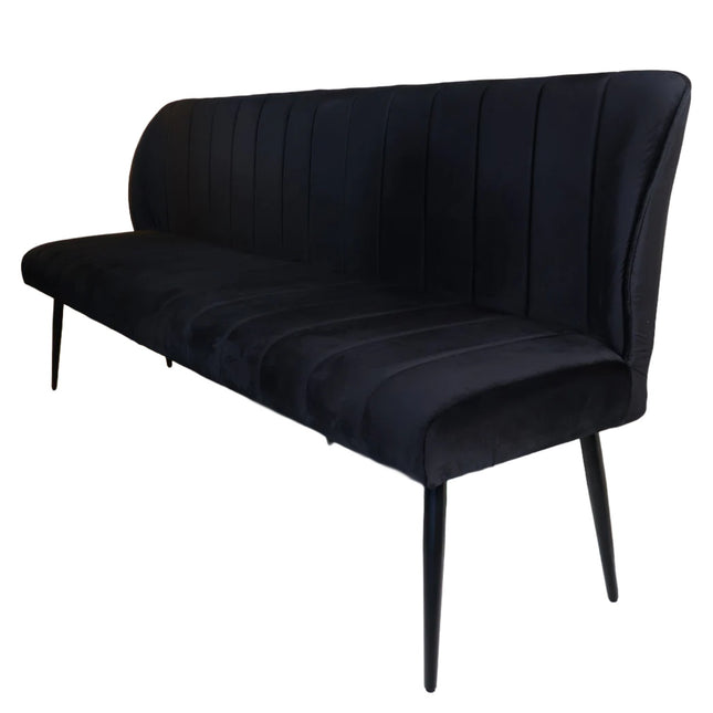 Eetkamerbank Sally 200cm zwart velvet