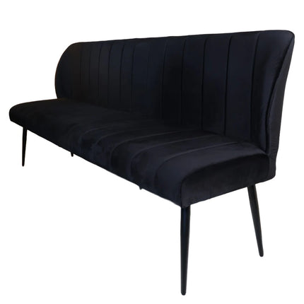 Eetkamerbank Sally 200cm zwart velvet