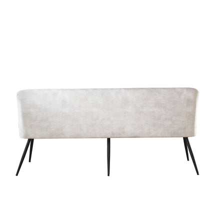 Eetkamerbank Sally 180cm wit velvet