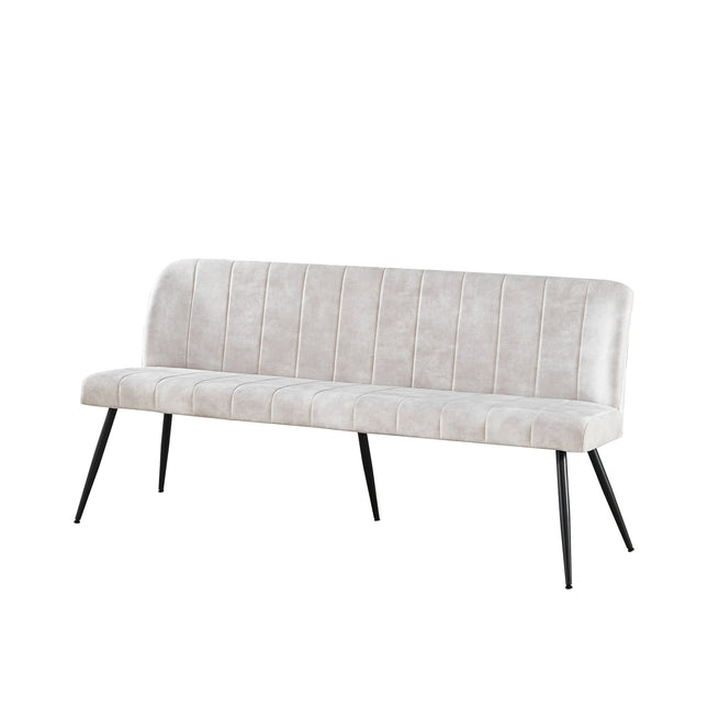 Eetkamerbank Sally 180cm wit velvet