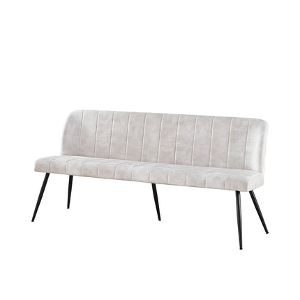 Eetkamerbank Sally 180cm wit velvet