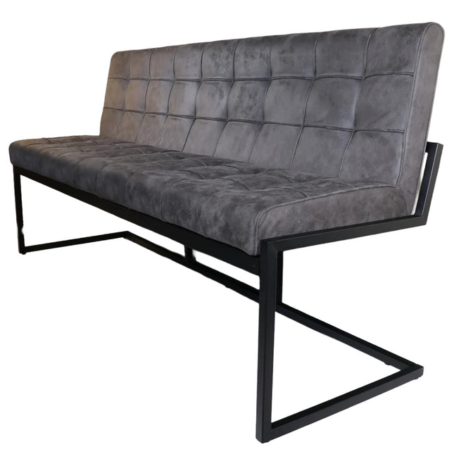 Eetkamerbank Vito 180cm antraciet microvezel