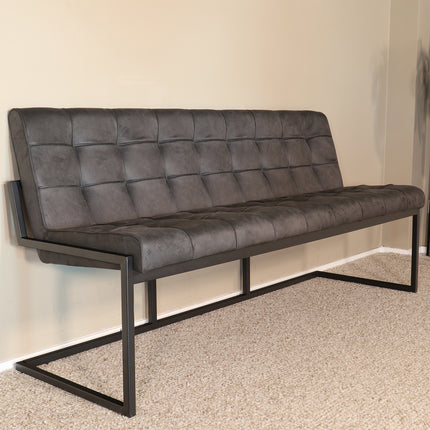 Eetkamerbank Vito 180cm zwart microvezel