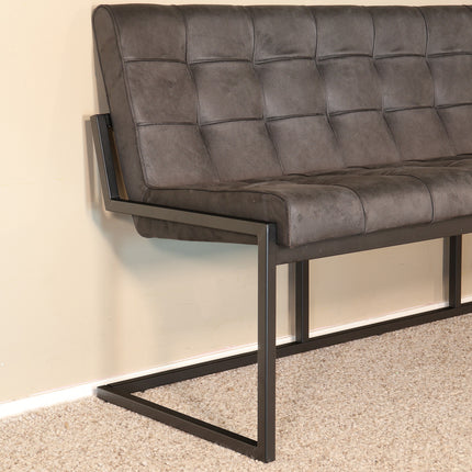 Eetkamerbank Vito 180cm zwart microvezel