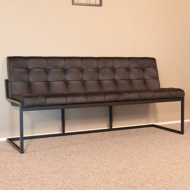 Eetkamerbank Vito 180cm zwart microvezel