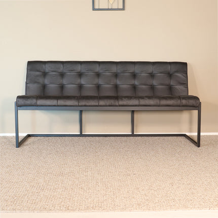 Eetkamerbank Vito 180cm zwart microvezel