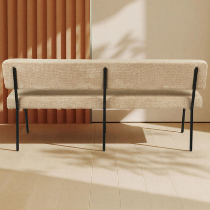 Eetkamerbank Wendy 180cm beige stof