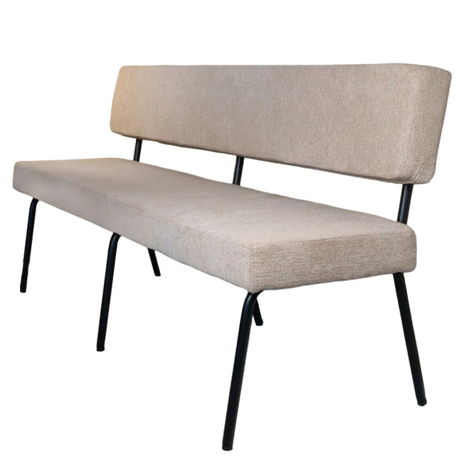 Eetkamerbank Wendy 180cm beige stof