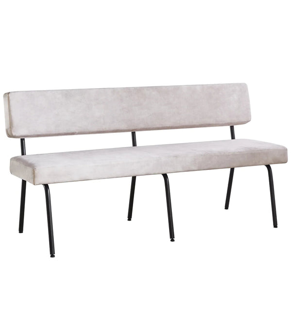 Eetkamerbank Wendy 180cm wit velvet