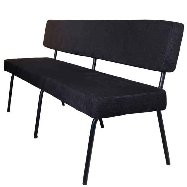 Eetkamerbank Wendy 180cm zwart stof