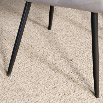 SET DEAL 4 stuks: Eetkamerstoel grijs velvet Barbara