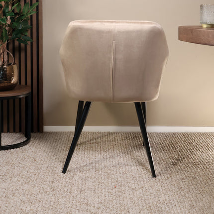 SET DEAL: 6 stuks Eetkamerstoel met armleuning Barbara taupe