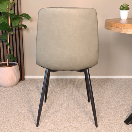 SET DEAL 6 stuks: Eetkamerstoel groen kunstleder Catoo