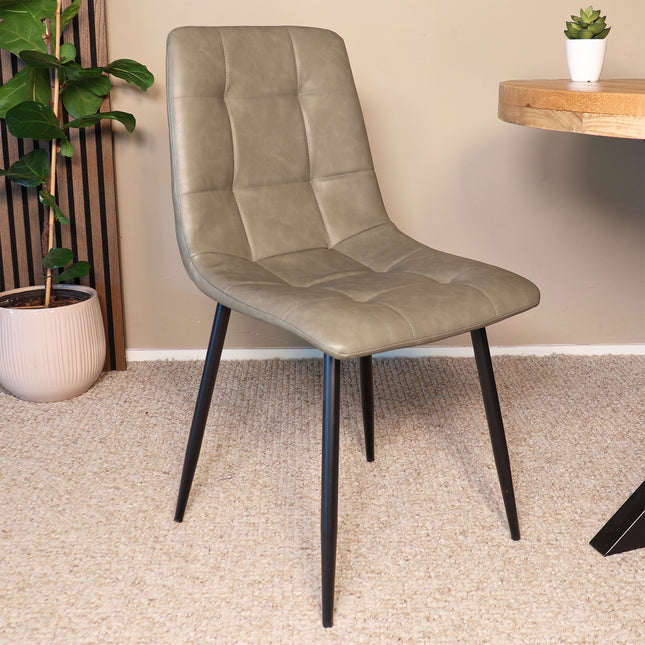 SET DEAL 6 stuks: Eetkamerstoel groen kunstleder Catoo