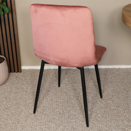 Eetkamerstoel roze velvet Catoo